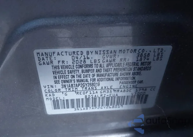 3N1AB7AP2GY268019: 43147847