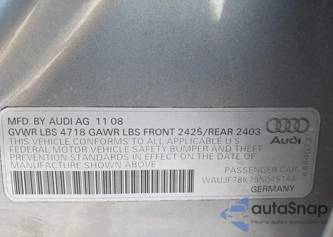 WAUJF78K79N045144: 43147862