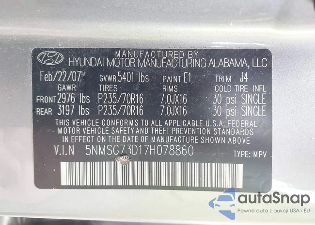 5NMSG73D17H078860: 43147961