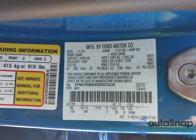 3FMCR9BN5SRE03230: 43148006