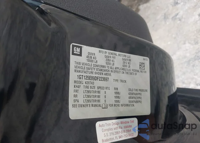 1GT125E89DF223697: 43148036