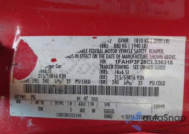 1FAHP3F28CL336318: 43149064