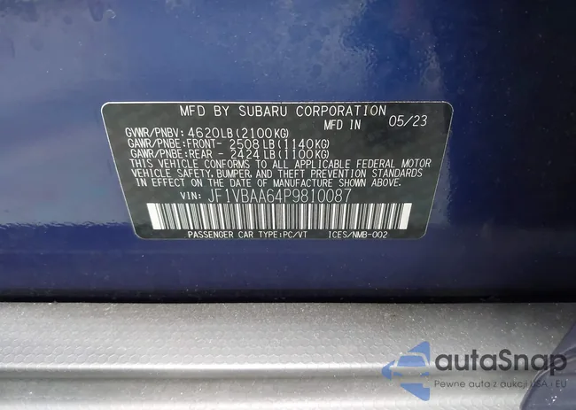 JF1VBAA64P9810087: 43149220