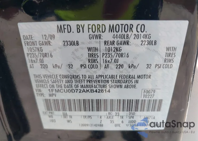 1FMCU0D72AKB42814: 43149366