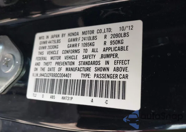 JH4CU2F69DC004401: 43149418