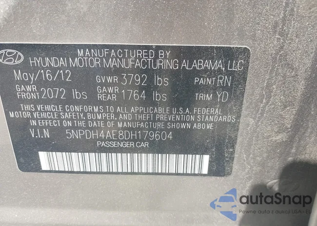 5NPDH4AE8DH179604: 43149477