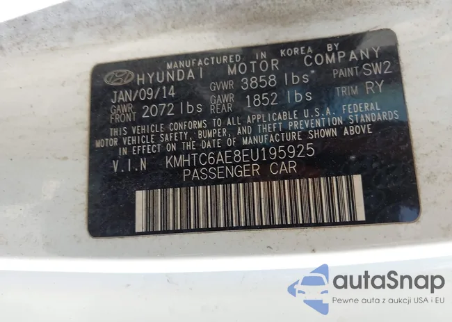 KMHTC6AE8EU195925: 43149493