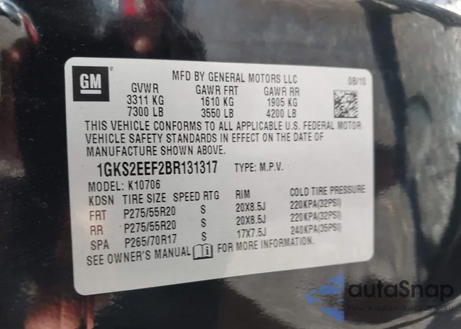 1GKS2EEF2BR131317: 43149492