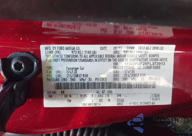 1FADP3F25FL373913: 43149571