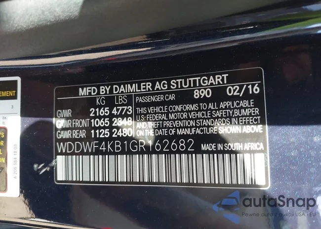 WDDWF4KB1GR162682: 43148724