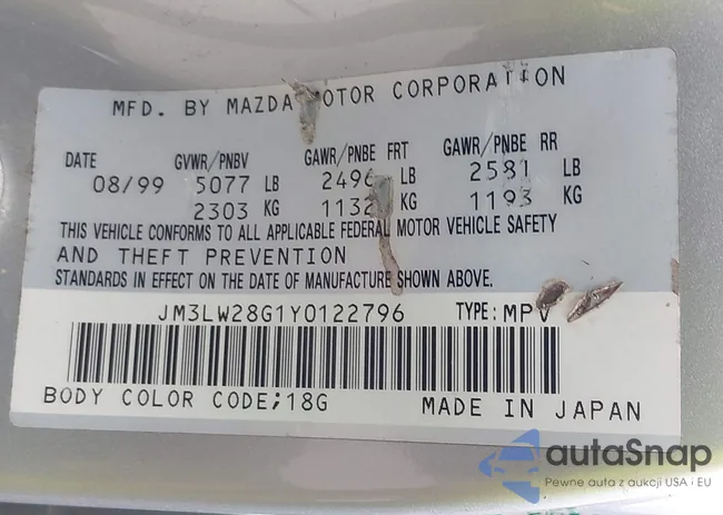 JM3LW28G1Y0122796: 43148783