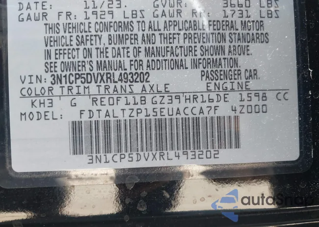 3N1CP5DVXRL493202: 43148820