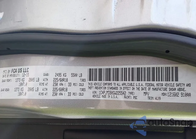 1C4PJMDB0GW225542: 43148852