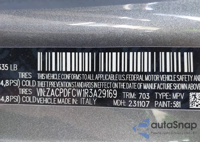 ZACPDFCW1R3A29169: 43148877