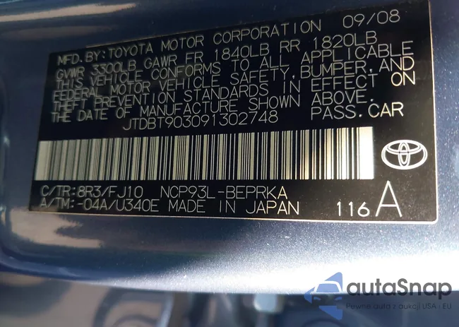 JTDBT903091302748: 43150166