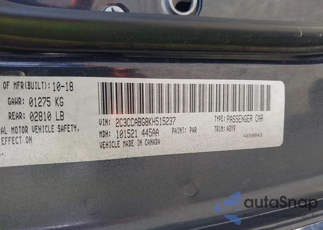 2C3CCABG8KH515237: 43150290