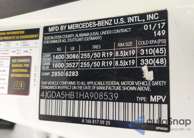 4JGDA5HB1HA908539: 43150490