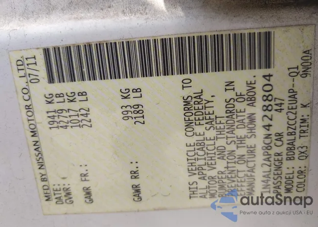 1N4AL2AP8CN428804: 43150502