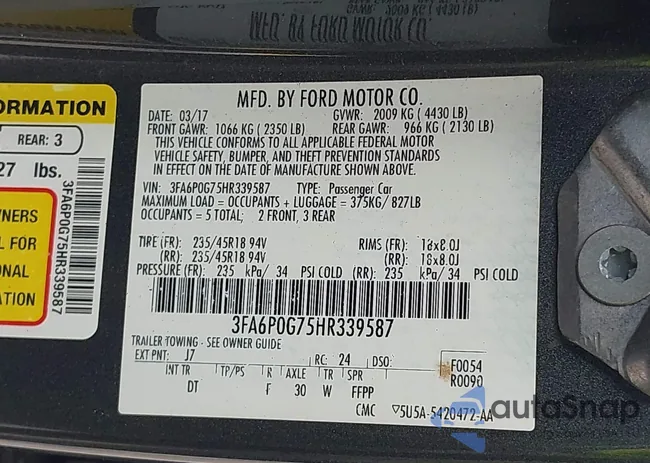 3FA6P0G75HR339587: 43150577