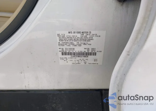 1FAHP2F82GG105041: 43150578