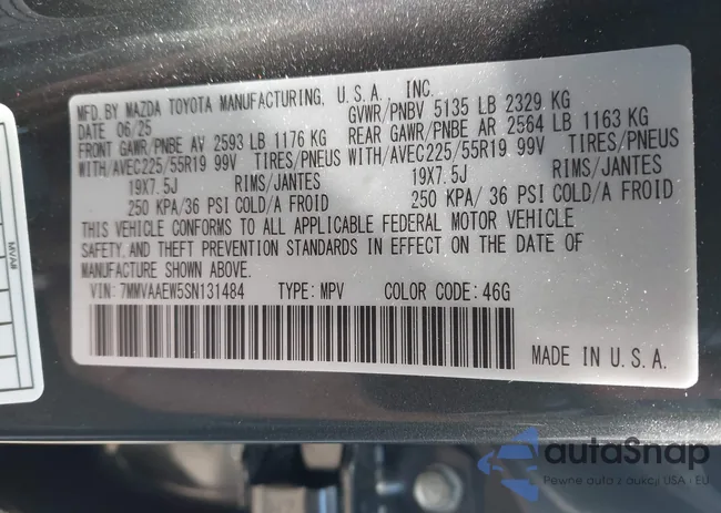 7MMVAAEW5SN131484: 43149656