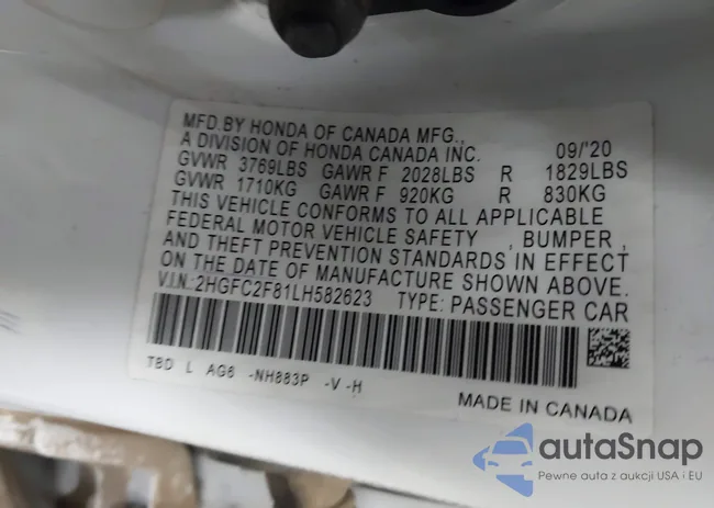 2HGFC2F81LH582623: 43149780