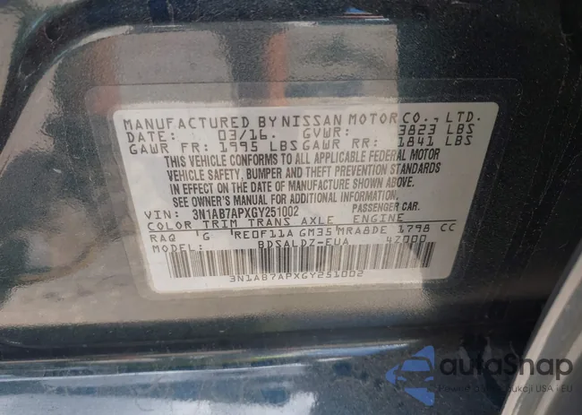 3N1AB7APXGY251002: 43149870