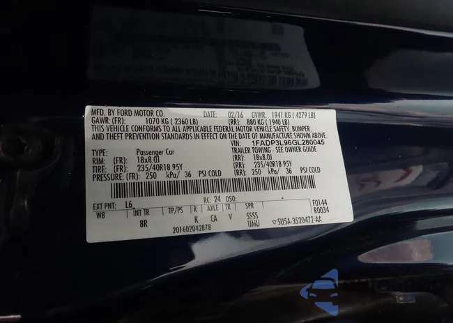 1FADP3L96GL280045: 43149960