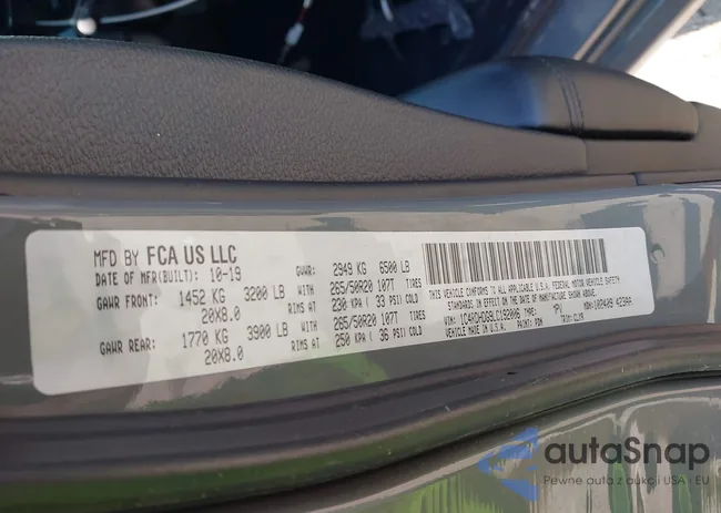 1C4RDHDG9LC192006: 43149962