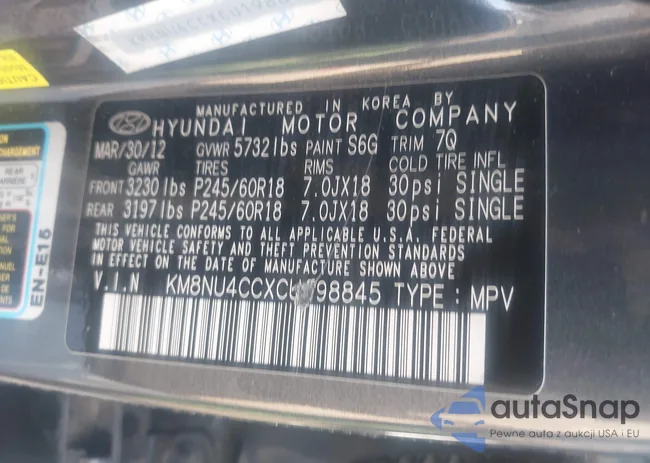 KM8NU4CCXCU198845: 43150018