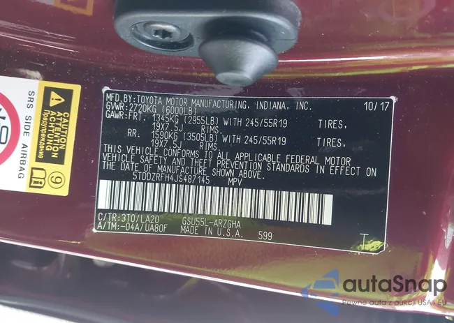 5TDDZRFH4JS487145: 43151206