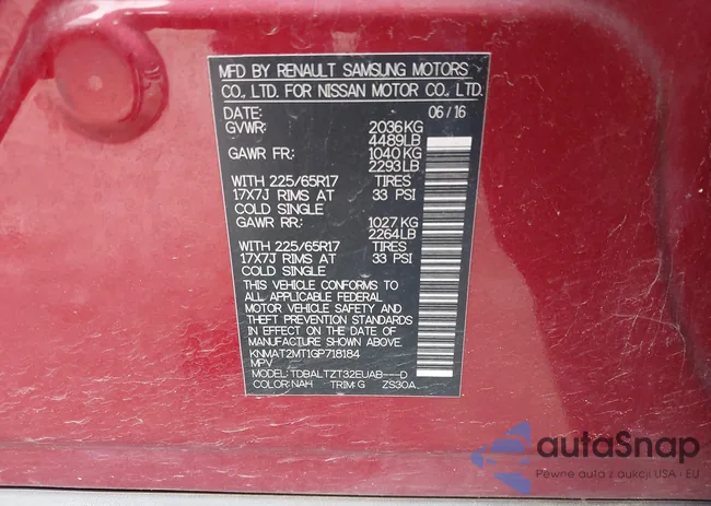 KNMAT2MT1GP718184: 43151223