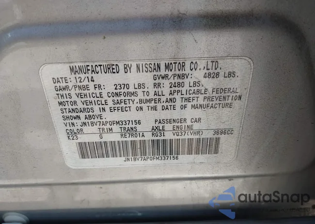 JN1BV7AP0FM337156: 43151369