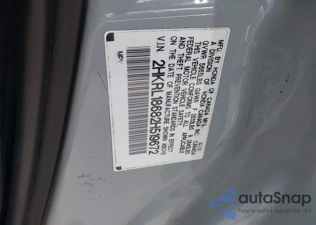 2HKRL18682H519672: 43151372