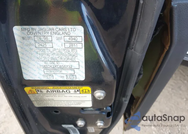 SAJHX6043XC856732: 43151401