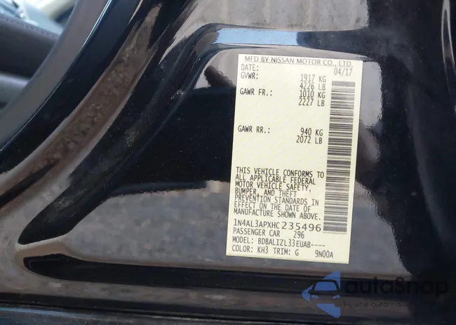 1N4AL3APXHC235496: 43151412