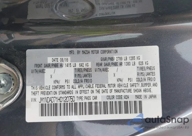 JM1NDAD71H0120750: 43151470