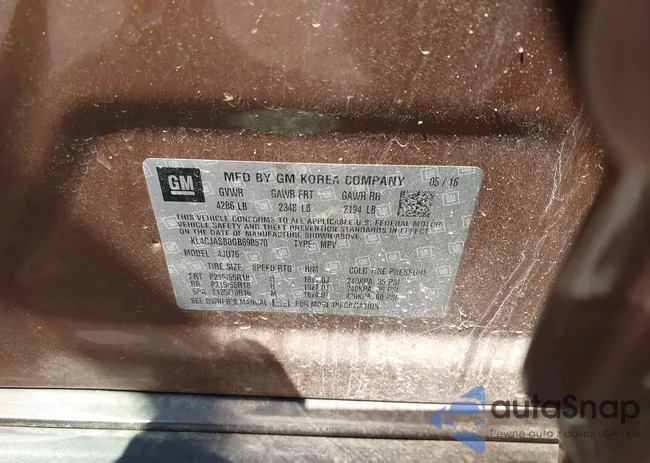 KL4CJASB0GB698570: 43151479