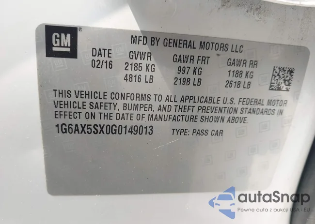 1G6AX5SX0G0149013: 43151493