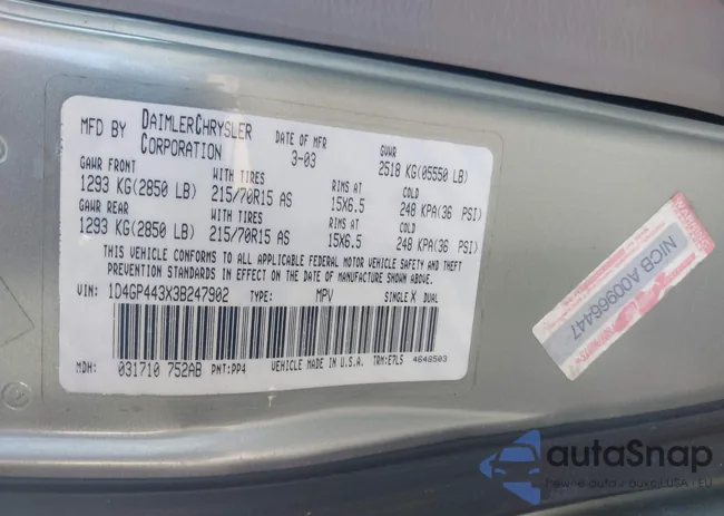 1D4GP443X3B247902: 43151576