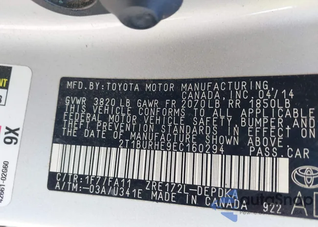 2T1BURHE9EC160294: 43151635