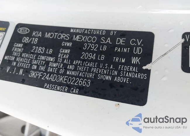 3KPF24AD3KE022663: 43150663