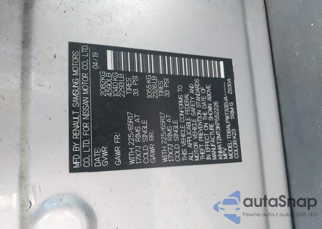 KNMAT2MT3KP552226: 43150683