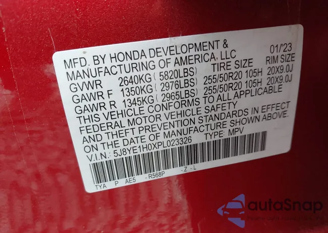 5J8YE1H0XPL023326: 43150696