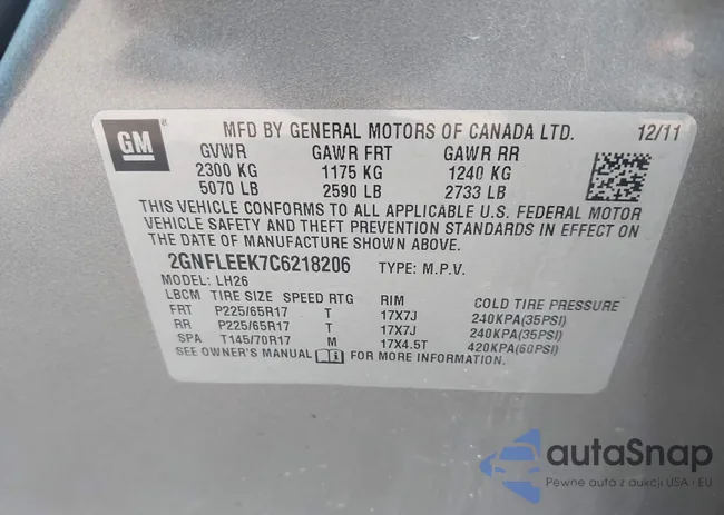 2GNFLEEK7C6218206: 43150938