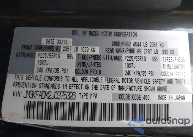 JM3KFADM2J0375326: 43152308