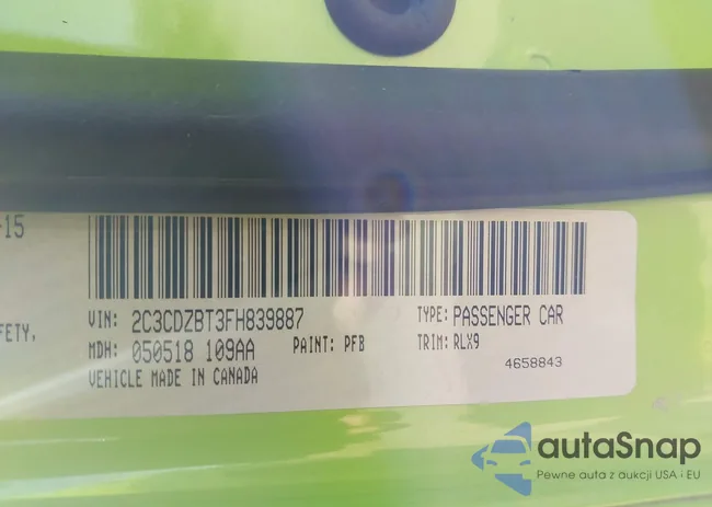 2C3CDZBT3FH839887: 43152450