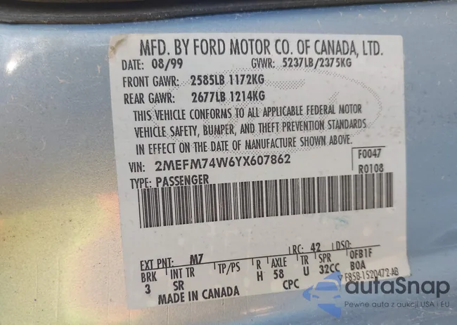 2MEFM74W6YX607862: 43152458