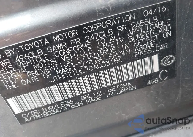 JTHCZ1BL7GA003156: 43152490