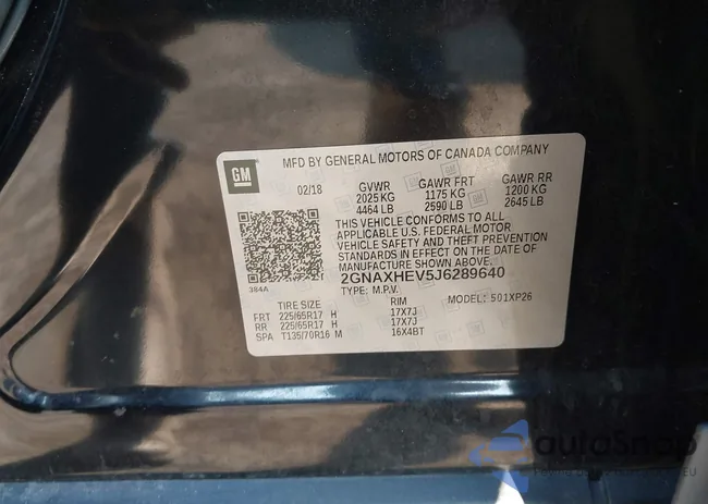 2GNAXHEV5J6289640: 43152496